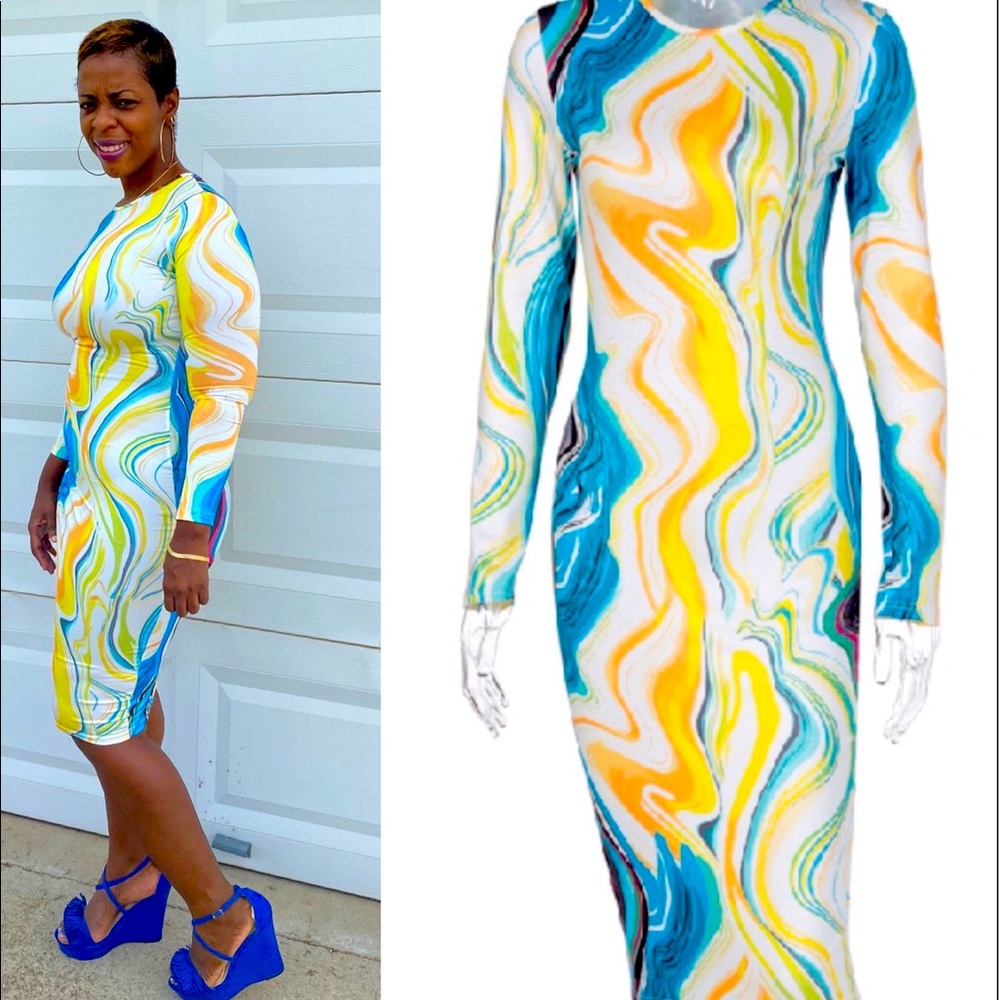 Printed bodycon dress
